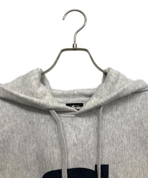 stussy（ステューシー）stussy (ステューシー) Letterman Hoodプルオーバーパーカー グレー サイズ:Mの古着・服飾アイテム