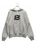 stussy（ステューシー）の古着「Letterman Hoodプルオーバーパーカー」｜グレー