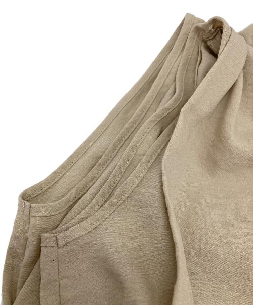 jena（ジェナ）jena (ジェナ) サイドベルトロングジレワンピース ベージュ サイズ:FREEの古着・服飾アイテム