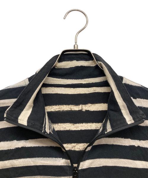 Porter Classic（ポータークラシック）Porter Classic (ポータークラシック) ARTIST BORDER TURTLENECK ブラック サイズ:Mの古着・服飾アイテム