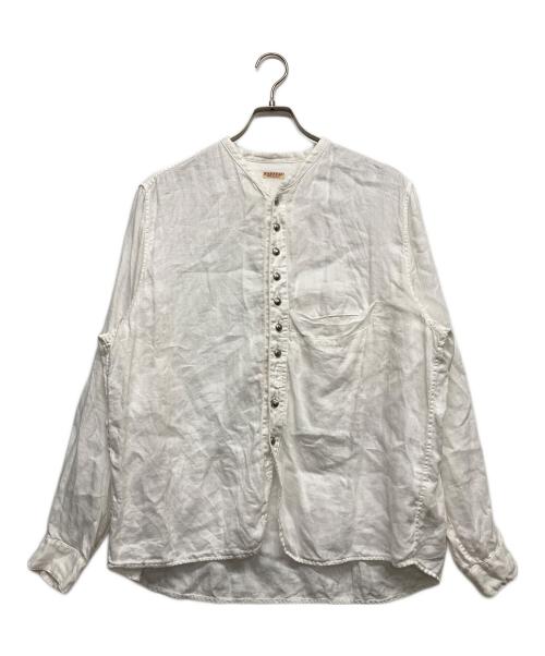 KAPITAL（キャピタル）KAPITAL (キャピタル) ガーゼリネンヘリンボーン スタンドペニーシャツ ホワイト サイズ:2の古着・服飾アイテム
