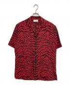 Saint Laurent Parisサンローランパリ）の古着「ゼブラ柄半袖シャツ」｜レッド