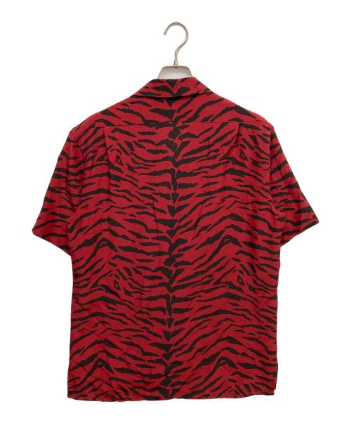 Saint Laurent Paris（サンローランパリ）Saint Laurent Paris (サンローランパリ) ゼブラ柄半袖シャツ レッド サイズ:38の古着・服飾アイテム