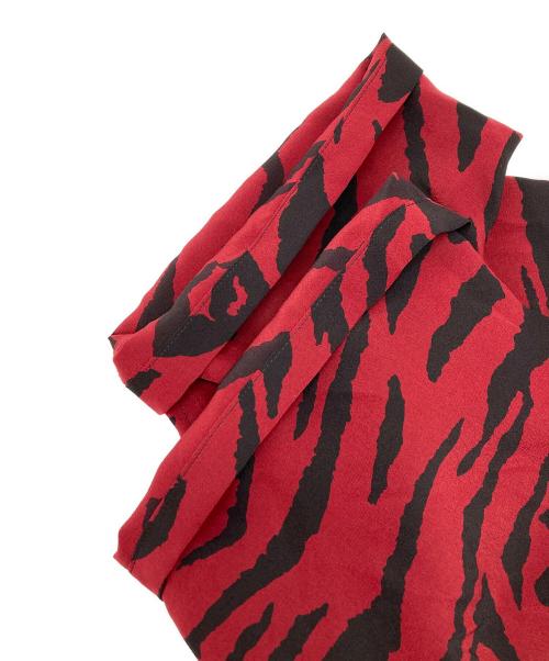 Saint Laurent Paris（サンローランパリ）Saint Laurent Paris (サンローランパリ) ゼブラ柄半袖シャツ レッド サイズ:38の古着・服飾アイテム