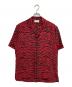 Saint Laurent Paris（サンローランパリ）の古着「ゼブラ柄半袖シャツ」｜レッド