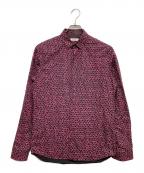 VALENTINOヴァレンティノ）の古着「スター総柄長袖シャツ」｜ピンク