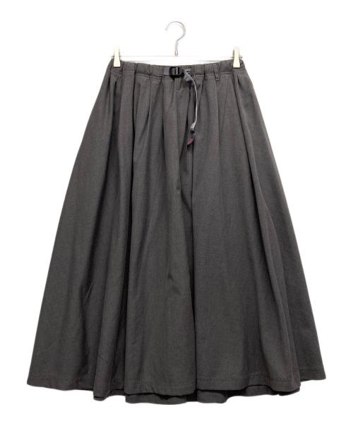 GRAMICCI（グラミチ）GRAMICCI (グラミチ) BEAMS BOY (ビームスボーイ) 別注ギャバロングスカート グレー サイズ:Fの古着・服飾アイテム