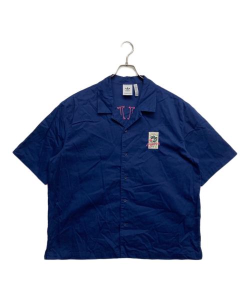 adidas（アディダス）adidas (アディダス) 半袖シャツ ブルー サイズ:XLの古着・服飾アイテム