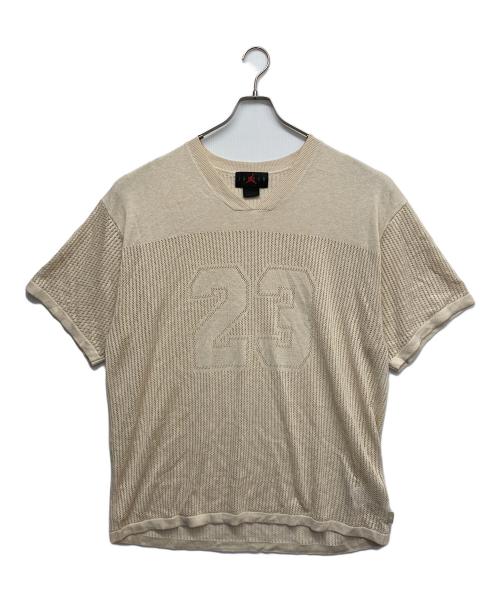 NIKE（ナイキ）NIKE (ナイキ) JORDAN BRAND M J AIR JDN KNIT FTBL JRSY ベージュ サイズ:XLの古着・服飾アイテム