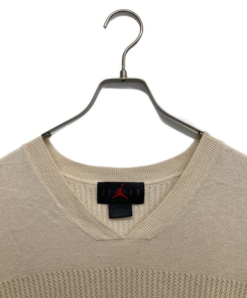 NIKE（ナイキ）NIKE (ナイキ) JORDAN BRAND M J AIR JDN KNIT FTBL JRSY ベージュ サイズ:XLの古着・服飾アイテム