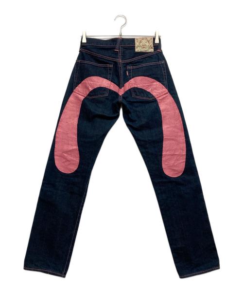 EVISU（エヴィス）EVISU (エヴィス) 2000ビッグカモメペイントデニムパンツ インディゴ サイズ:28×35の古着・服飾アイテム