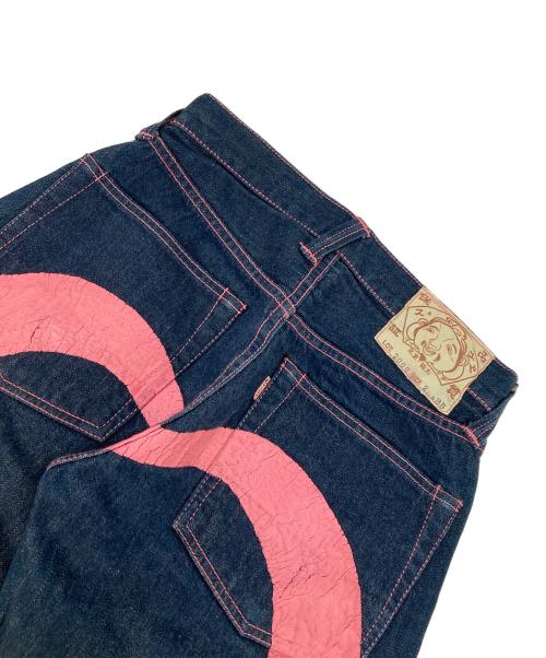 EVISU（エヴィス）EVISU (エヴィス) 2000ビッグカモメペイントデニムパンツ インディゴ サイズ:28×35の古着・服飾アイテム