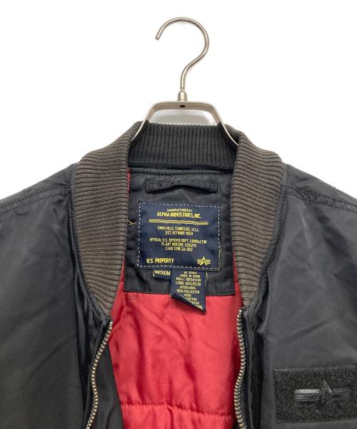 ALPHA（アルファ）ALPHA (アルファ) MA-1ブルゾン ブラック サイズ:MEDIUMの古着・服飾アイテム