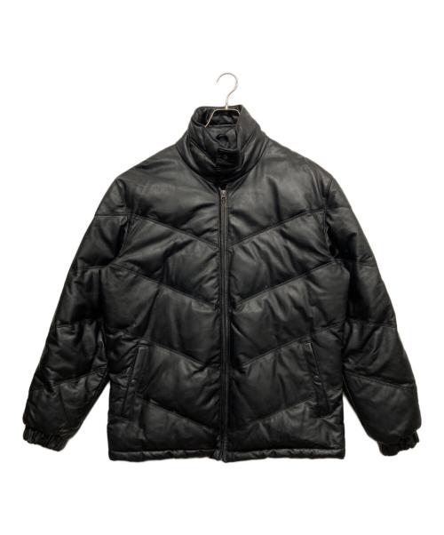 LICORICE（リコリス）LICORICE (リコリス) ラムレザーダウンジャケット ブラック サイズ:3XLの古着・服飾アイテム