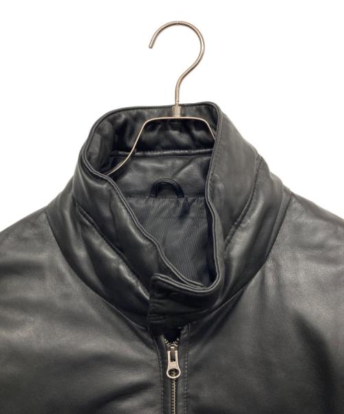 LICORICE（リコリス）LICORICE (リコリス) ラムレザーダウンジャケット ブラック サイズ:3XLの古着・服飾アイテム