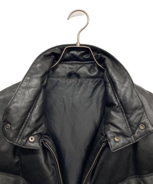 LICORICE（リコリス）LICORICE (リコリス) ラムレザーダウンジャケット ブラック サイズ:3XLの古着・服飾アイテム