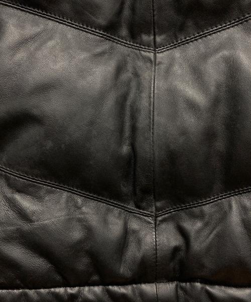 LICORICE（リコリス）LICORICE (リコリス) ラムレザーダウンジャケット ブラック サイズ:3XLの古着・服飾アイテム