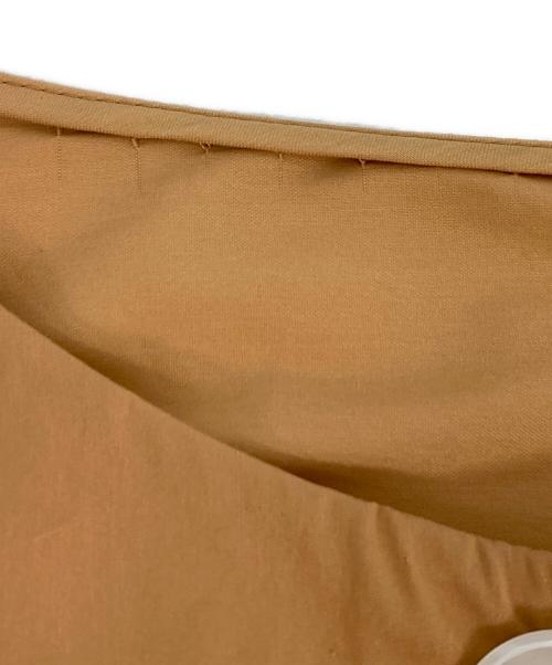 TOMORROW LAND（トゥモローランド）TOMORROW LAND (トゥモローランド) ストレッチブロード ノーカラーシャツ ブラウン サイズ:36の古着・服飾アイテム