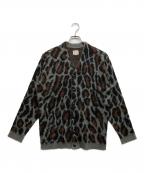 PENNEYSペニーズ）の古着「モヘアレオパードカーディガン」｜ブルー