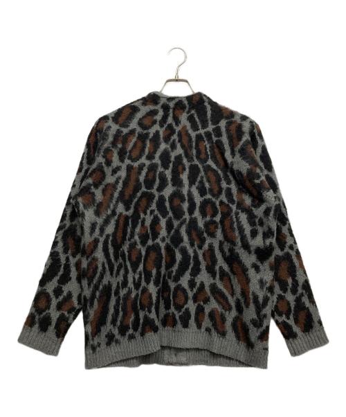 PENNEYS（ペニーズ）penneys (ペニーズ) モヘアレオパードカーディガン ブルー サイズ:Sの古着・服飾アイテム