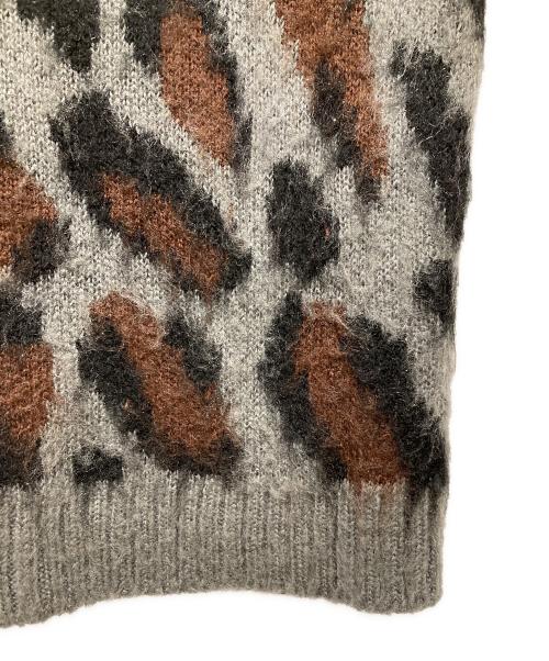 PENNEYS（ペニーズ）penneys (ペニーズ) モヘアレオパードカーディガン ブルー サイズ:Sの古着・服飾アイテム