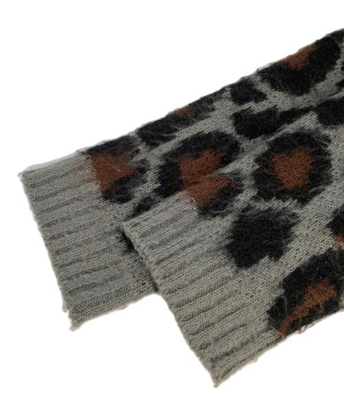 PENNEYS（ペニーズ）penneys (ペニーズ) モヘアレオパードカーディガン ブルー サイズ:Sの古着・服飾アイテム