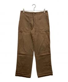 nest Robe（ネストローブ）の古着「リネン混パンツ」｜ブラウン