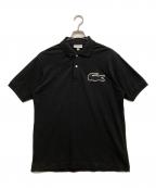 LACOSTEラコステ）の古着「ビッグクロックヴィンテージ半袖ポロシャツ」｜ブラック