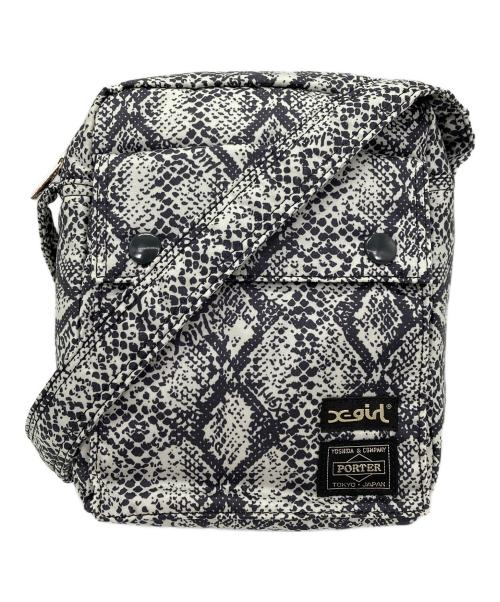 PORTER（ポーター）PORTER (ポーター) X-girl (エックスガール) パイソン柄ショルダーバッグ ベージュの古着・服飾アイテム