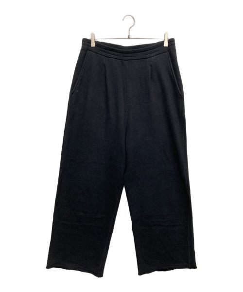 juha（ユハ）juha (ユハ) CUT-OFF WIDE SWEAT PANTS ブラック サイズ:4の古着・服飾アイテム