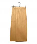 PLEATS PLEASEプリーツプリーズ）の古着「プリーツスカート」｜イエロー