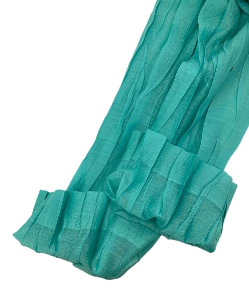 PLEATS PLEASE（プリーツプリーズ）PLEATS PLEASE (プリーツプリーズ) シアープリーツブラウス グリーン サイズ:無しの古着・服飾アイテム