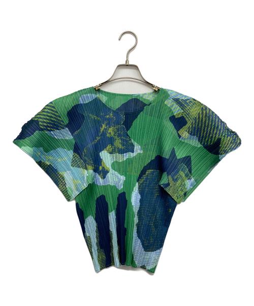 PLEATS PLEASE（プリーツプリーズ）PLEATS PLEASE (プリーツプリーズ) METEORITE グリーン サイズ:3の古着・服飾アイテム