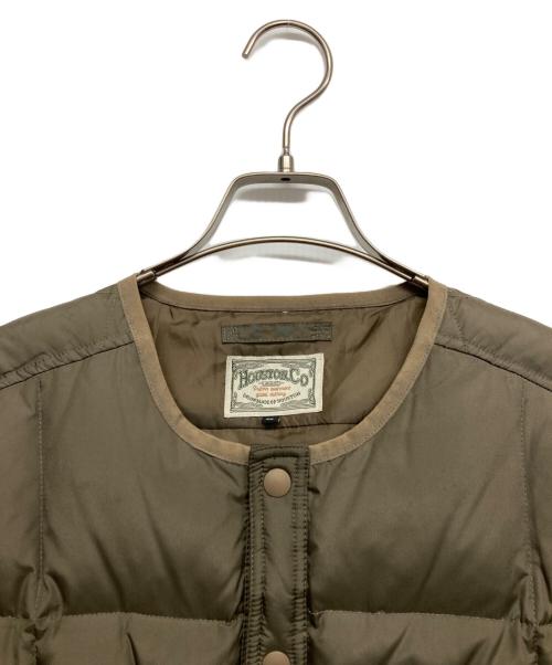 HOUSTON（ヒューストン）HOUSTON (ヒューストン) ダウンジャケット グリーン サイズ:XLの古着・服飾アイテム