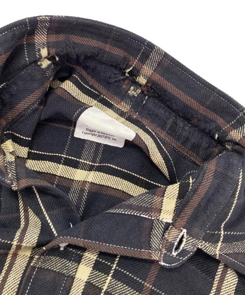 BOWWOW（バウワウ）BOWWOW (バウワウ) REPAIR AGEING FLANNEL SHIRTS ブラック サイズ:XLの古着・服飾アイテム