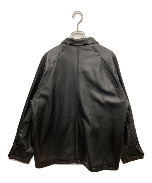 Schott（ショット）shott (ショット) JOURNAL STANDARD (ジャーナルスタンダード) 別注レザーカバーオール ブラック サイズ:Lの古着・服飾アイテム
