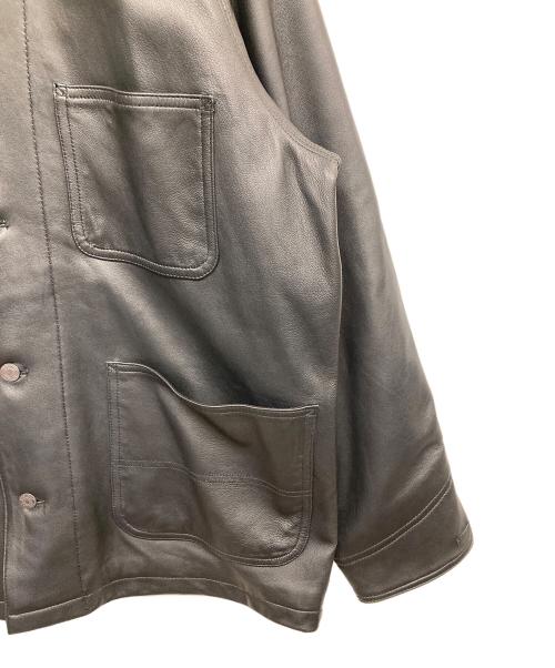 Schott（ショット）shott (ショット) JOURNAL STANDARD (ジャーナルスタンダード) 別注レザーカバーオール ブラック サイズ:Lの古着・服飾アイテム