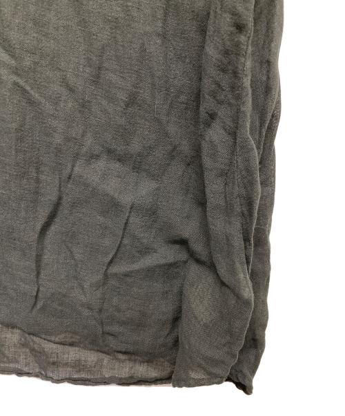 nest Robe（ネストローブ）nest Robe (ネストローブ) リネンガーゼギャザースリーブブラウス ブラック サイズ:FREEの古着・服飾アイテム