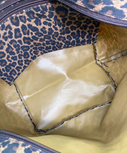 Herve Chapelier（エルベシャプリエ）Herve Chapelier (エルベシャプリエ) ヒョウ柄ハンドバッグ ブラウンの古着・服飾アイテム