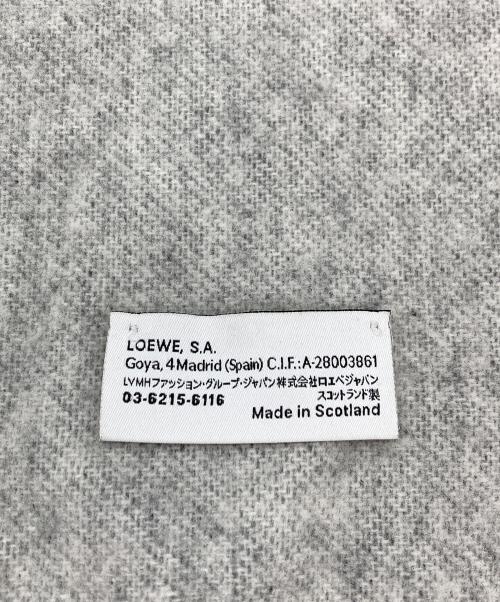 LOEWE（ロエベ）LOEWE (ロエベ) アナグラム バイカラー マフラー ブラックの古着・服飾アイテム
