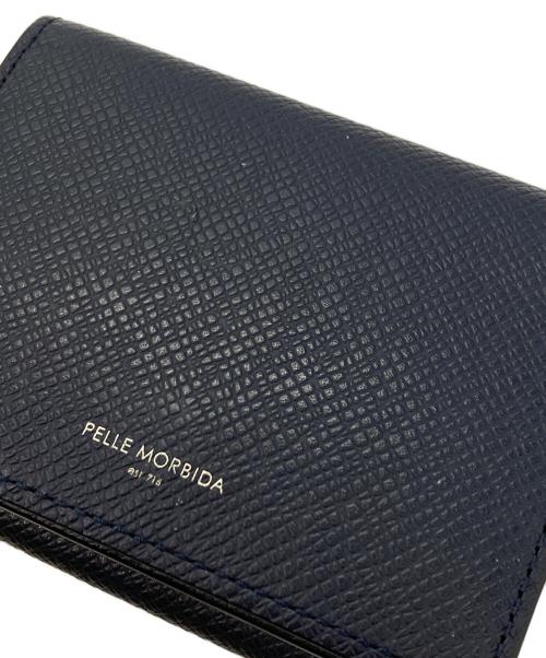 PELLE MORBIDA（ペッレモルビダ）PELLE MORBIDA (ペッレモルビダ) コンパクトウォレット ネイビーの古着・服飾アイテム