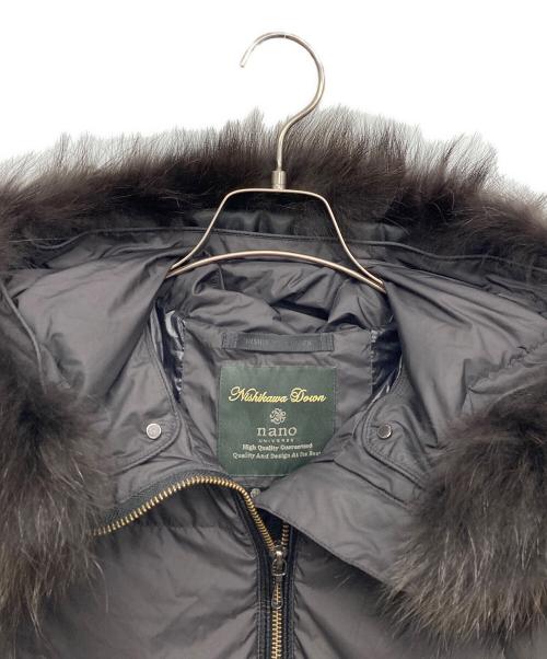 nano・universe（ナノ・ユニバース）nano・universe (ナノ・ユニバース) ダウンコート ブラック サイズ:36の古着・服飾アイテム