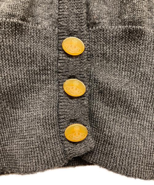 Vivienne Westwood（ヴィヴィアンウエストウッド）Vivienne Westwood (ヴィヴィアンウエストウッド) ロゴ刺繍カーディガン ブラック サイズ:42の古着・服飾アイテム