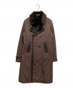 theoryセオリー）の古着「リバーシブル中綿ロングコート」｜ブラウン