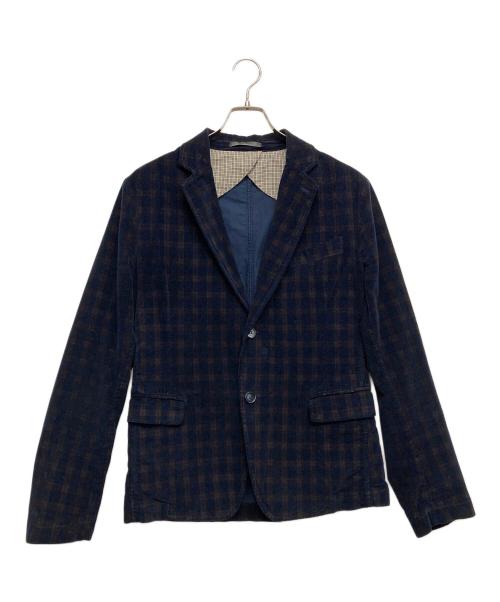 MARCEL LASSANCE（マルセル・ラサンス）MARCEL LASSANCE (マルセル・ラサンス) ベロアテーラードジャケット ブルー サイズ:46の古着・服飾アイテム