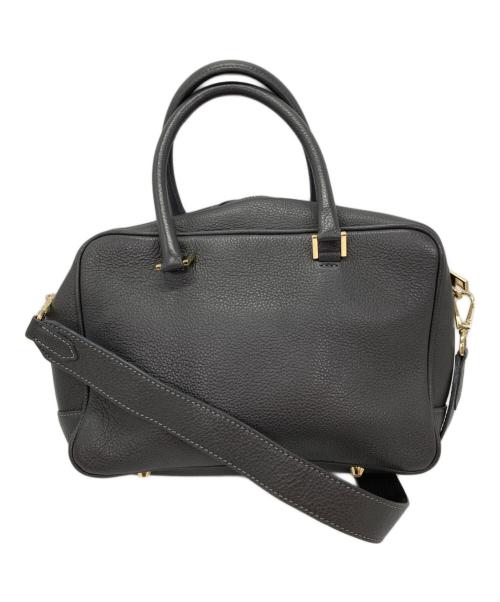 Manuel MILANO（マニュエルミラノ）MANUEL MILANO (マニュエルミラノ) レザーショルダーバッグ グレーの古着・服飾アイテム