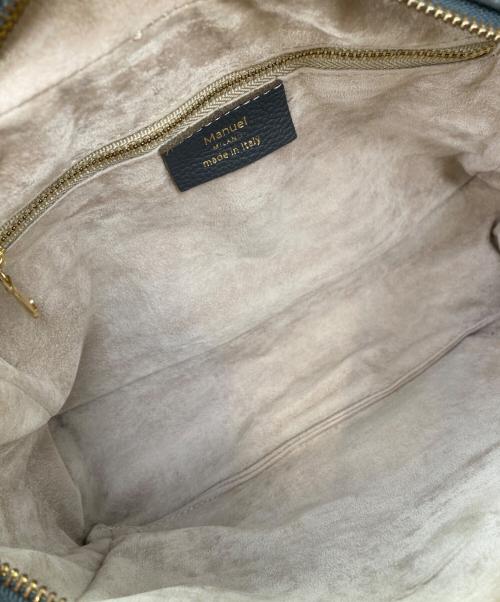 Manuel MILANO（マニュエルミラノ）MANUEL MILANO (マニュエルミラノ) レザーショルダーバッグ グレーの古着・服飾アイテム