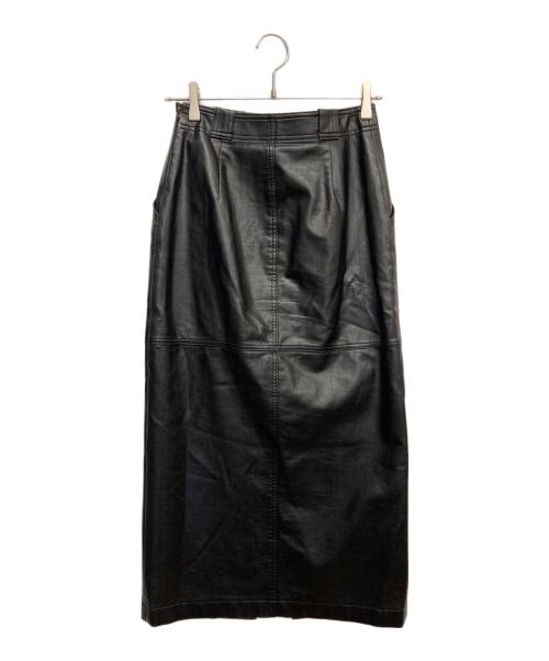 PUBLIC TOKYO（パブリックトウキョウ）PUBLIC TOKYO (パブリックトウキョウ) フェイクレザースカート ブラック サイズ:2の古着・服飾アイテム