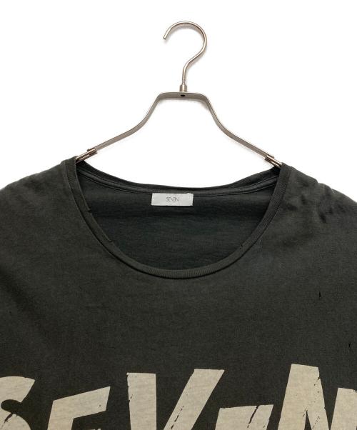 Seven（セブン）Seven (セブン) プリントTシャツ グレー サイズ:Lの古着・服飾アイテム