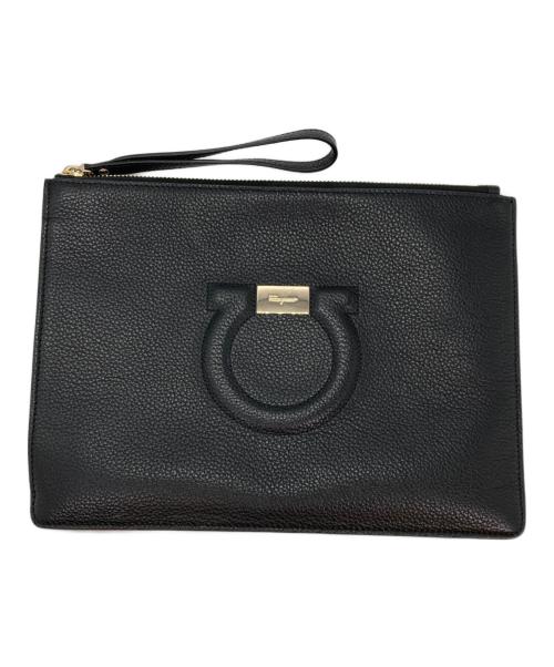 Salvatore Ferragamo（サルヴァトーレ フェラガモ）Salvatore Ferragamo (サルヴァトーレ フェラガモ) クラッチバッグ ブラックの古着・服飾アイテム